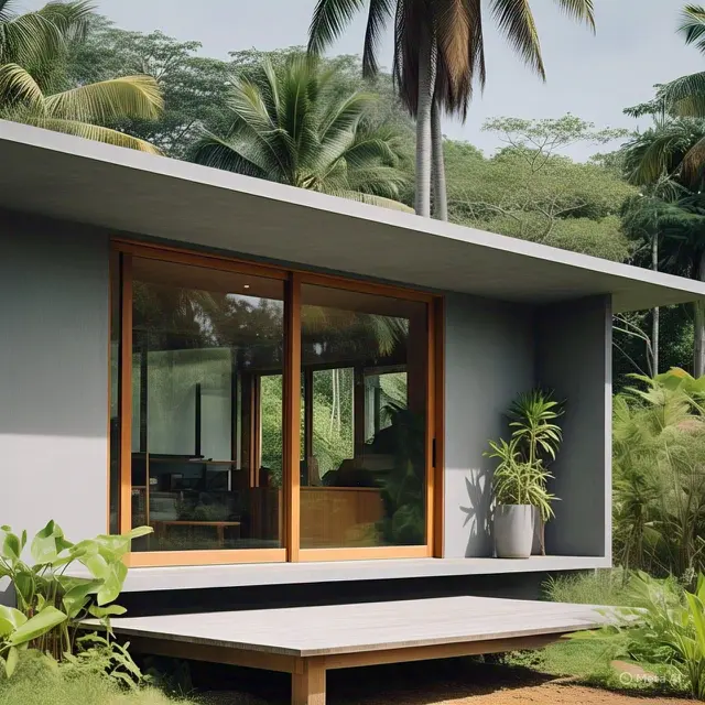 Rumah Tropis Modern dengan Void dan Kolam Ikan Indoor