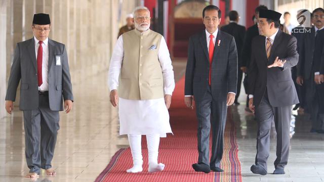 Presiden Jokowi dan PM India Kunjungi Masjid Istiqlal