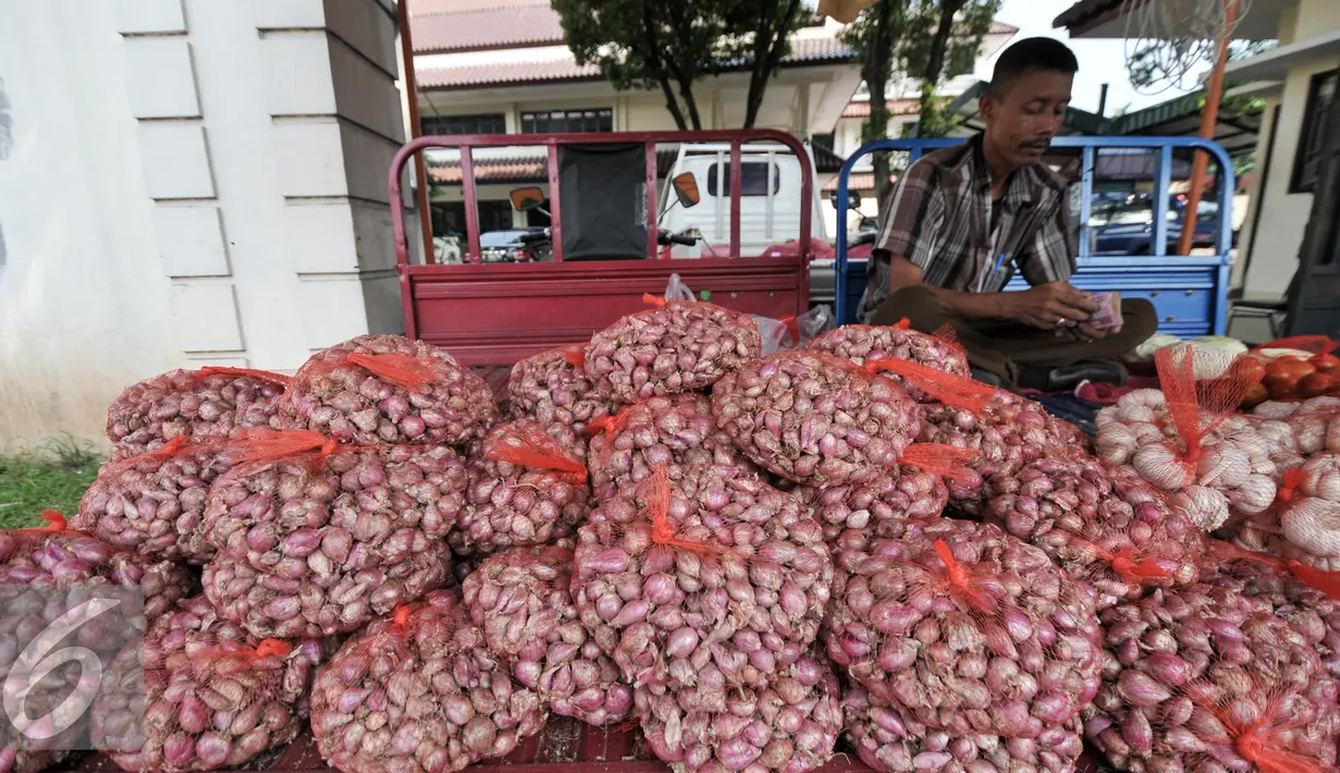 Kementan menggelar pasar murah hasil tani di kawasan Pasar Minggu, Jakarta Selatan, (10/8). Harga komoditas pertanian yang dijual di kios Ditjen Hortikultura Kementan bisa begitu murah karena langsung didapatkan dari petani. (Liputan6.com/Yoppy Renato)