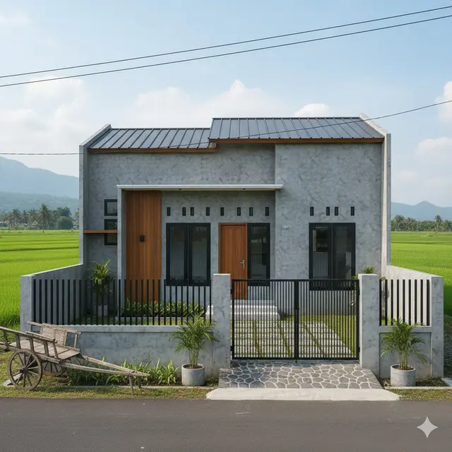 7 Model Rumah Sederhana Tapi Mewah dengan Pagar 2025 yang Cocok untuk Tinggal di Desa, Tampilan Elegan dan Tetap Nyaman