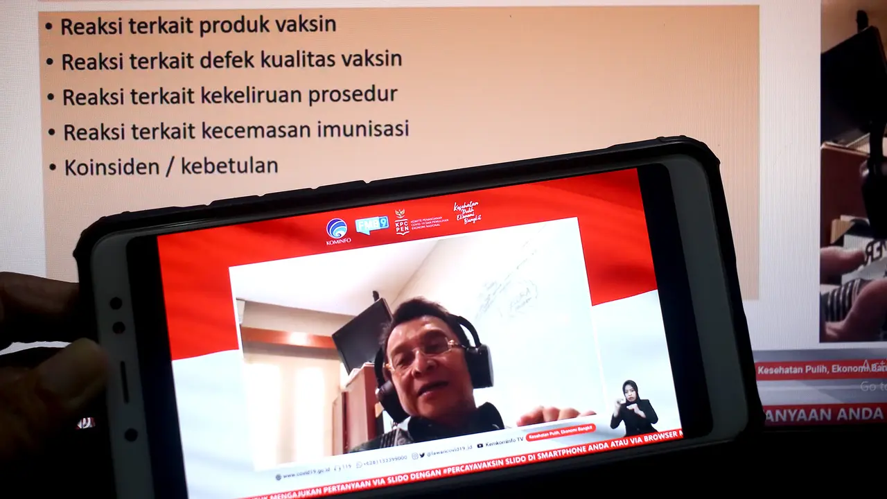 Ketua Komisi Nasional Kejadian Ikutan Pasca Imunisasi (Komnas KIPI) Prof Dr dr Hindar Irawan Satari