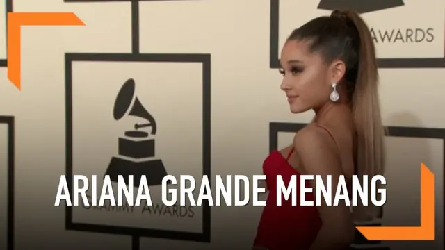 VIDEO: Ariana Grande Raih Piala Grammy Awards Pertama