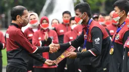 Total ada 408 dari 499 atlet Indonesia yang mampu membawa pulang medali SEA Games 2021 ke Tanah Air. (Foto: Biro Pers Sekretariat Presiden/Lukas)