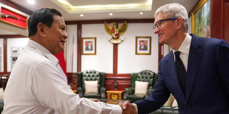 CEO Apple Tim Cook Temui Prabowo Subianto di Kemenhan
