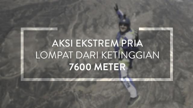 Luke Aikins, melakukan hal gila dengan melompat dari ketinggian 7600 meter tanpa parasut. Namun ia orang kedua setelah Felix Baumgartner.