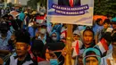 Mereka juga mengajak masyarakat luas untuk mendukung pemerintahan Prabowo Subianto-Gibran Rakabuming Raka. (Liputan6.com/Angga Yuniar)