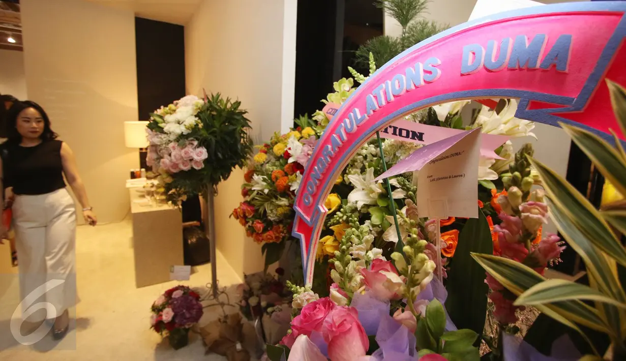 Suasana acara Duma Official's 2nd Anniversary di Plaza Indonesia, Jakarta, Sabtu (8/4). Merayakan hari jadinya yang kedua, Duma Official meluncurkan koleksi busana hasil kolaborasinya dengan lima label lainnya. (Liputan6.com/Immanuel Antonius)