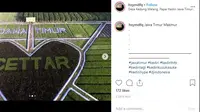 Crop circle yang muncul di sawah petani di Kediri itu awalnya hendak dibangun menjadi rest area. Namun, niat itu batal dan akhirnya dipuji Gubernur Jatim Khofifah Indar Parawansa. (dok. Instagram @hsymdfq/https://www.instagram.com/p/ByWcAD1HRBw/Dinny Mutiah)