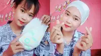 Viral Wanita Ini Gunakan Popok Sebagai Ciput Jilbab, Bikin Geleng Kepala. (Sumber: TikTok/pbg.ngapak)