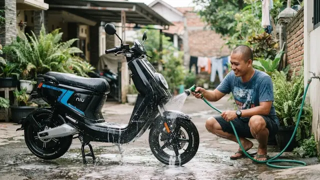 Hindari Menggunakan Semprotan Air Bertekanan Tinggi (AI Generated)