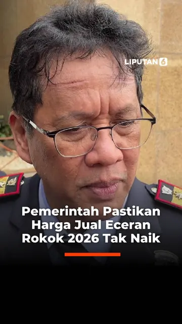 Pemerintah Pastikan Harga Jual Eceran Rokok 2026 Tidak Naik