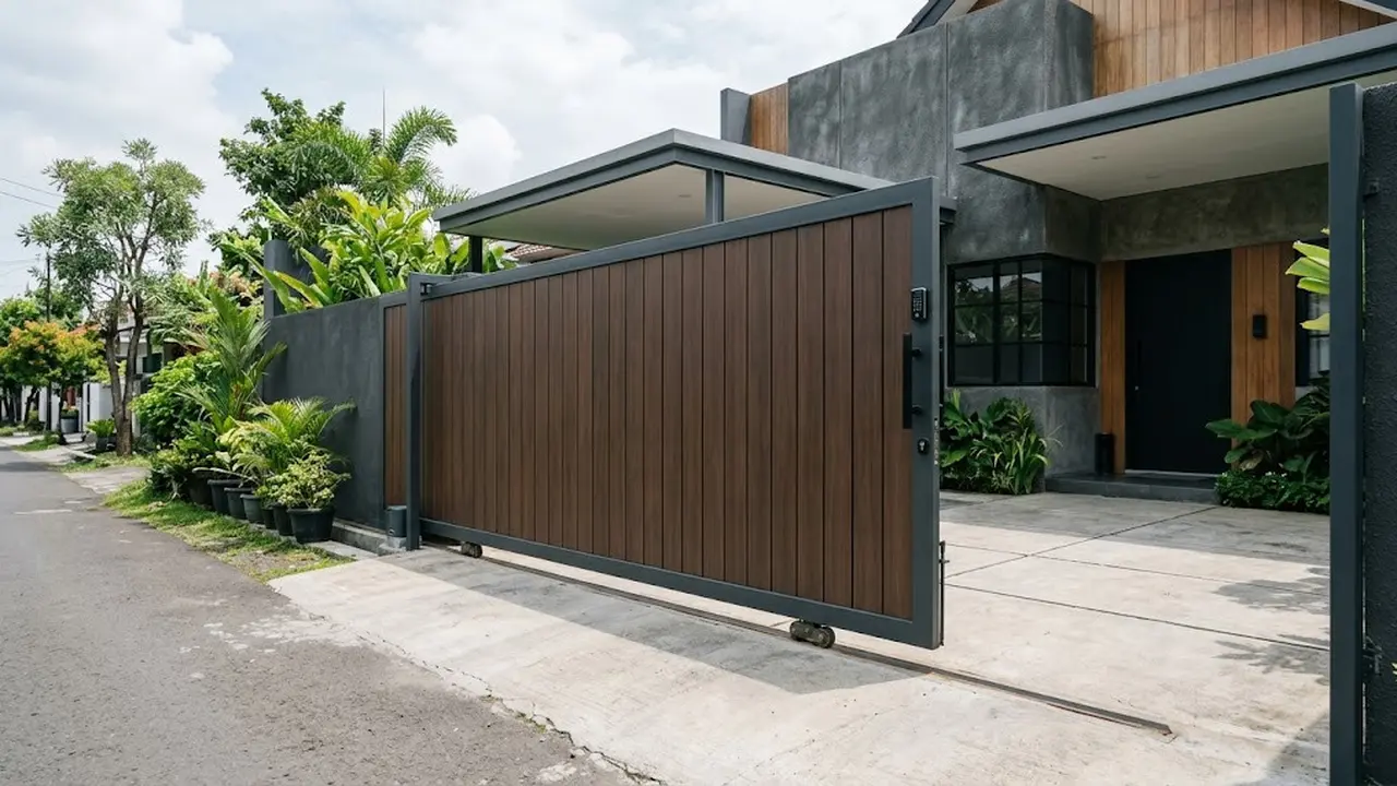 Model Pagar Dorong Minimalis