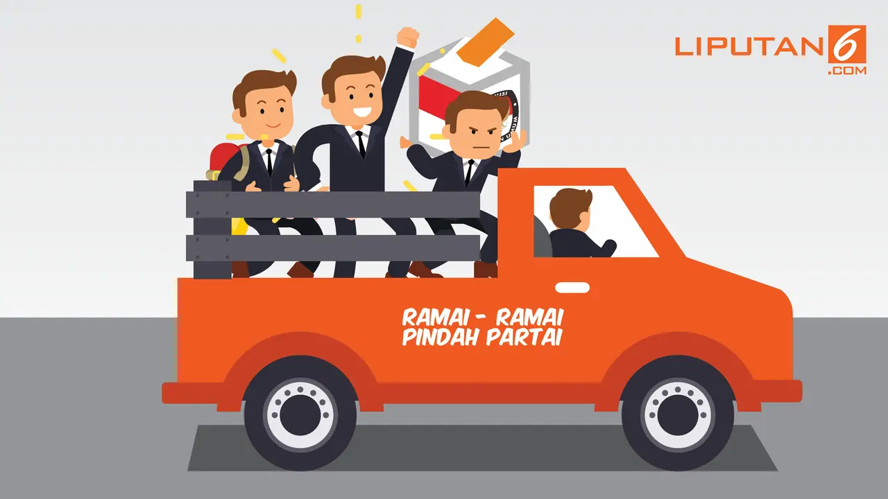 banner ramai-ramai pindah partai