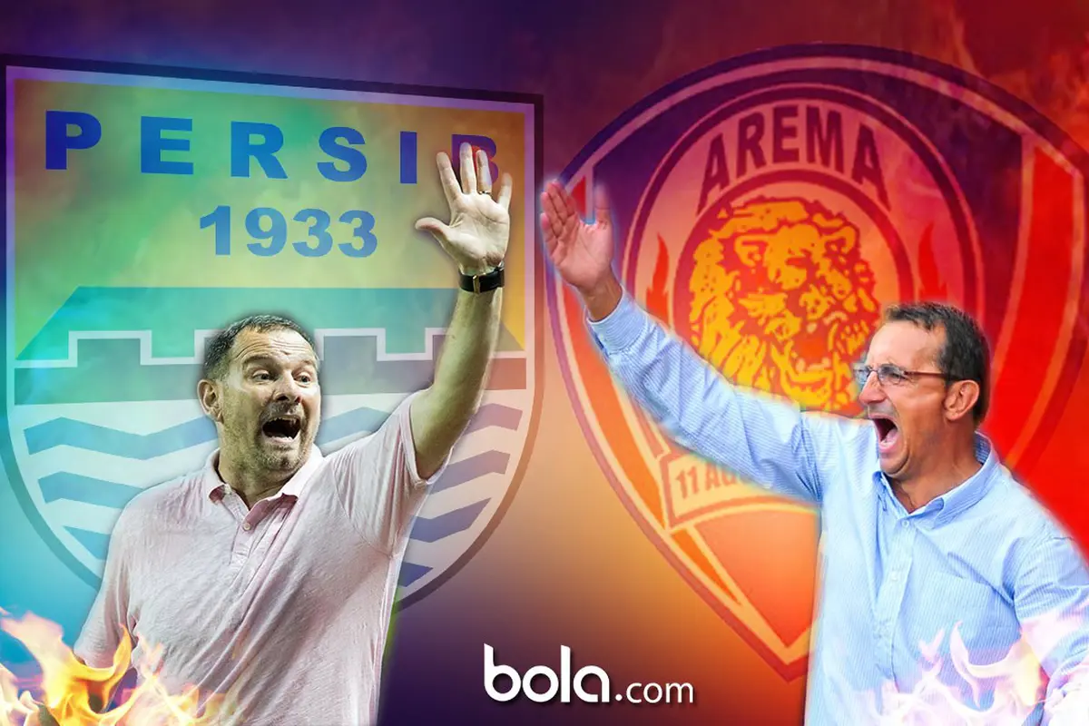 Dejan Antonic dan Milomir Seslija, Persib vs Arema (bola.com/Rudi Riana)