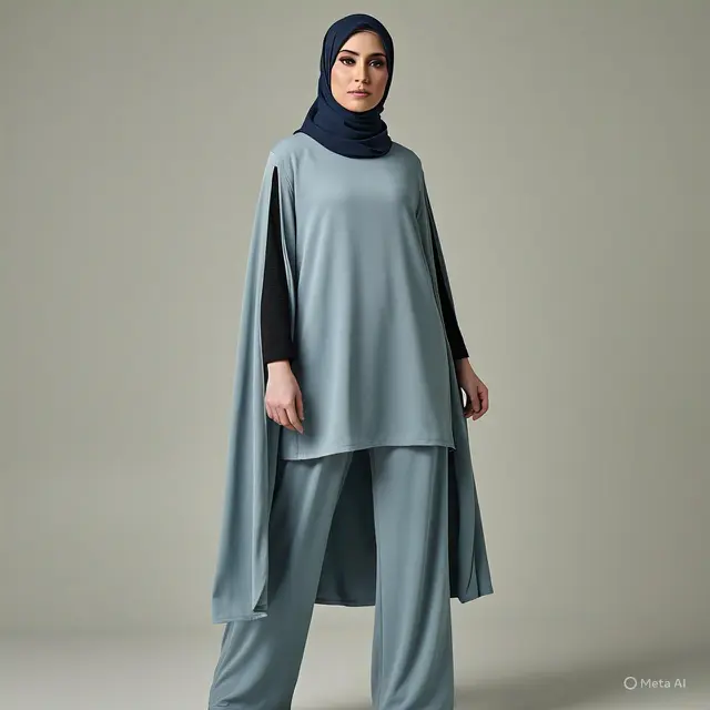 Tunik dengan Aksen Cape