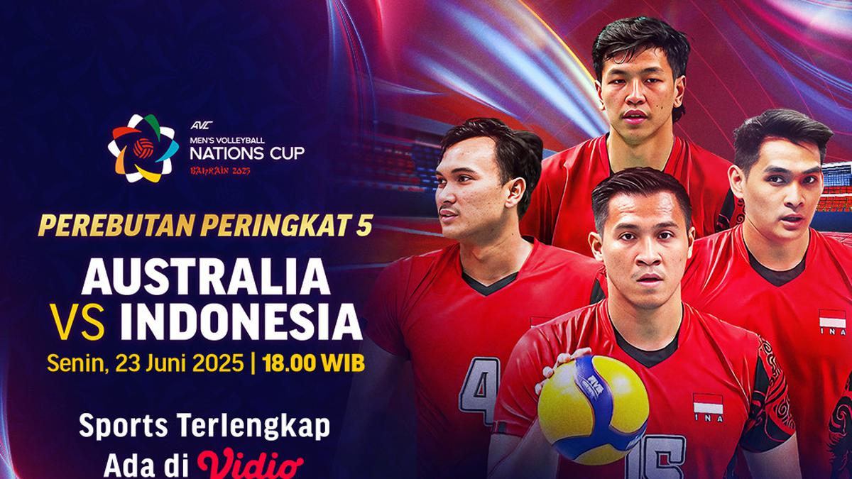 Link Nonton Streaming AVC Australia vs Indonesia – Men’s Volleyball Nations Cup 2025 di Vidio