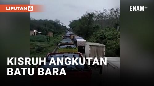 VIDEO: Truk Batu Bara Parkir di Bahu Jalan, Sebabkan Macet Horor di Jambi Gubernur Minta Maaf