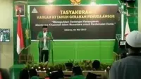 Gerakan Pemuda (GP) Ansor Nahdlatul Ulama merayakan Hari Lahir ke-83 di Gedung GP Ansor, Jalan Kramat Raya, Jakarta Pusat, Jumat 5 Mei 2017. (Liputan 6 SCTV)