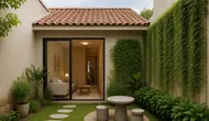 7 Inspirasi Desain Rumah Minimalis Memanjang ke Belakang, Modern dan Fungsional (sumber:AI)