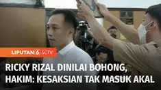 Majelis Hakim sidang kasus pembunuhan berencana Brigadir Yosua menegur Ricky Rizal. Hakim menilai keterangan Ricky Rizal di persidangan bohong. Hal ini karena pernyataan tidak sesuai dengan bukti termasuk rekaman CCTV.