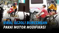 Warganet dibuat salah fokus oleh sikap si cewek saat membonceng.