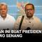 Presiden Prabowo Subianto menerima Kepala Staf Kepresidenan Muhammad Qodari dan Wakil Menteri Perumahan dan Kawasan Permukiman Fahri Hamzah di Istana Merdeka, Jakarta, Selasa (30/12). Sejumlah laporan kedua pejabat negara tersebut membuat Presiden Pr...
