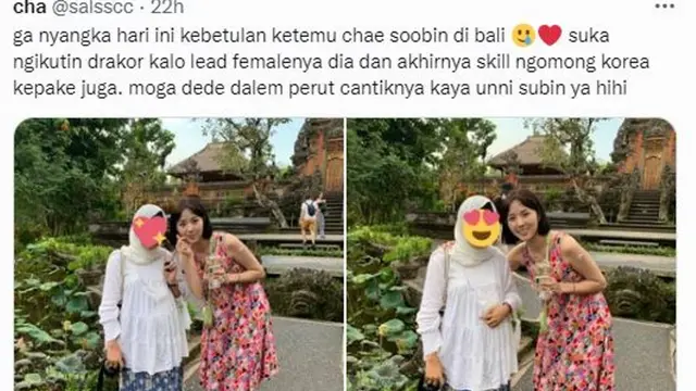 Chae Soo Bin Ternyata Liburan di Bali, Sikapnya pada Ibu Hamil Tuai Pujian