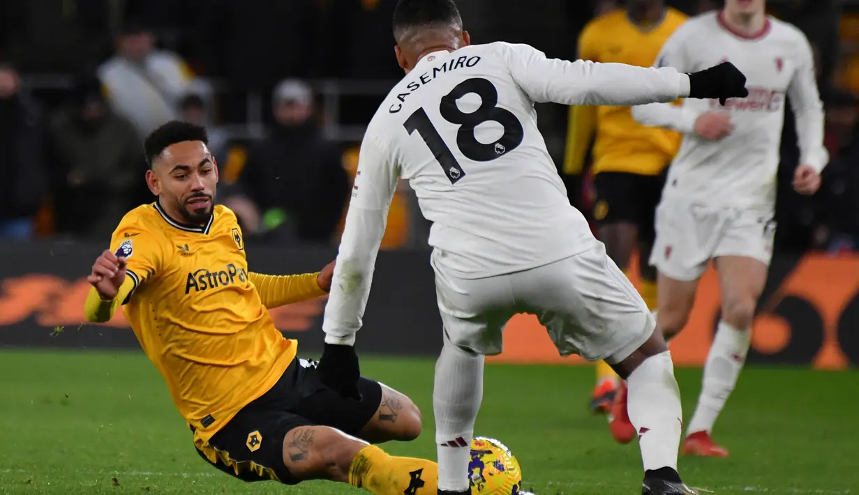 Gol untuk kemenangan Manchester United dicetak oleh Marcus Rashford, Rasmus Hojlund, Scott McTominay dan Kobbie Mainoo. (AP Photo/Rui Vieira)