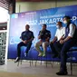 Ketua Pelaksana Harian Formula E Ahmad Sahroni, saat konferensi pers di Ancol, Rabu (22/12/2021). (Ika Defianti/Liputan6.com)