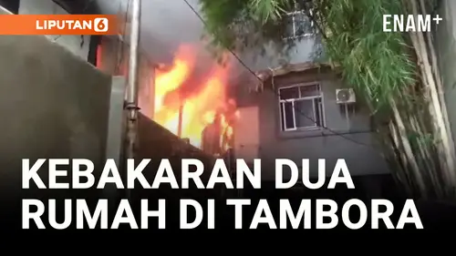 VIDEO: Kebakaran Landa 2 Rumah yang Dijadikan Usaha Konveksi dan Sablon di Tambora
