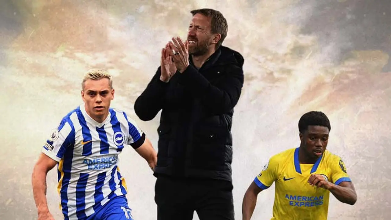 Ilustrasi - Leandro Trossard, Graham Potter, Tariq Lamptey