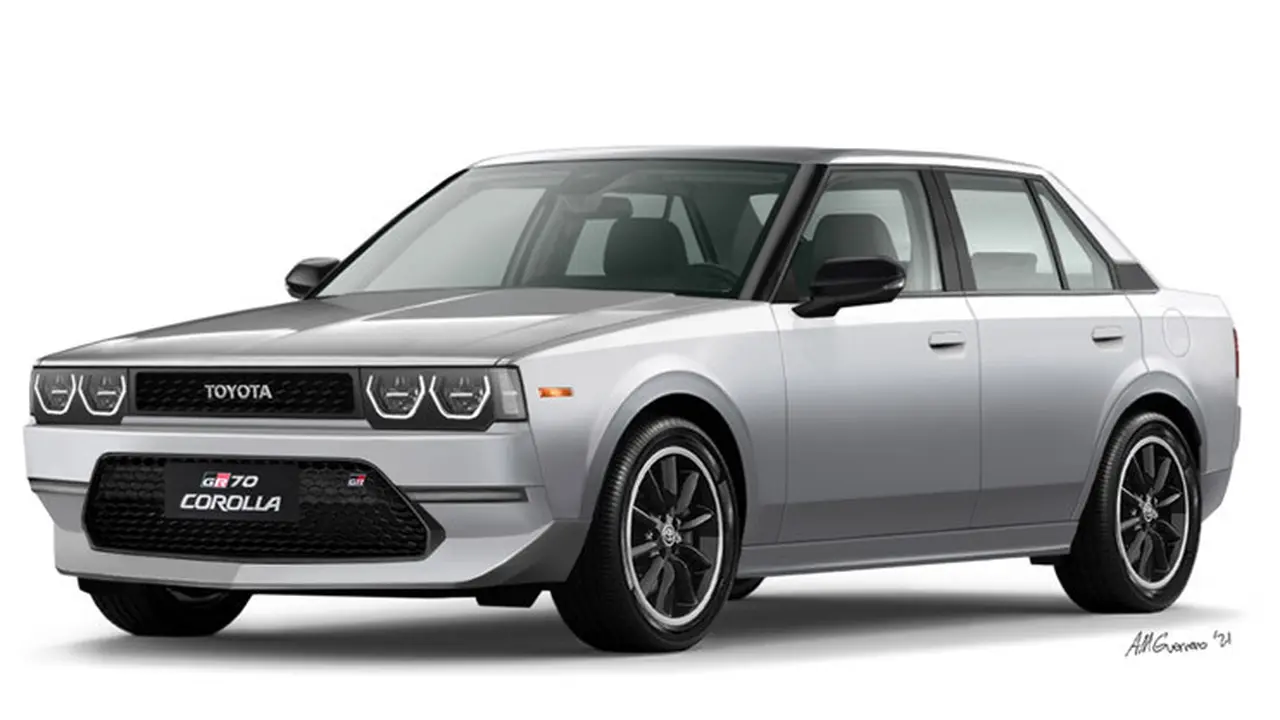 Rekaan tampang modern Toyota Corolla DX di masa modern