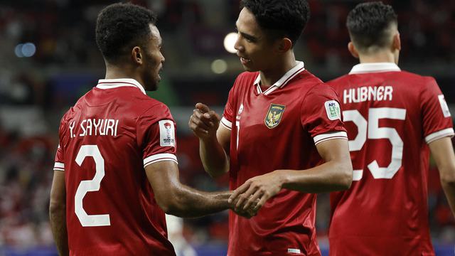 Selebrasi Marselino saat Indonesia melawan Irak di Piala Asia 2023