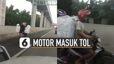Berbahayanya lagi pengendara motor itu membawa muatan yang cukup besar.