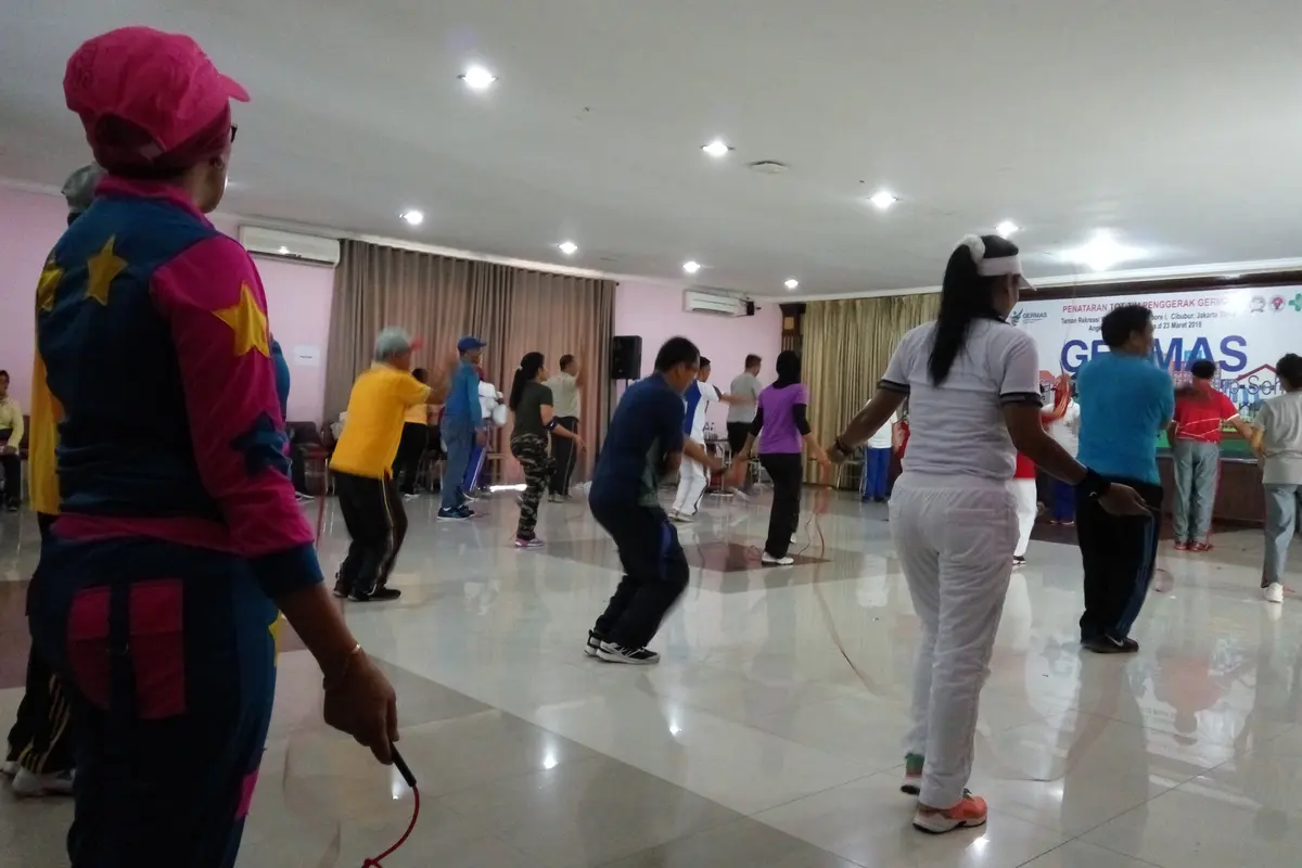 Senam tali jantung sehat (Foto: Liputan6.com/Fitri Haryanti)