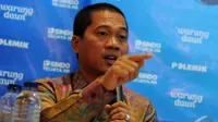 Wakil Sekjen PAN, Yandri Susanto berdiskusi dalam acara diskusi Polemik Bukan Parlemen Biasa, di Jakarta, Sabtu (11/10/2014) (Liputan6.com/Faisal R Syam)