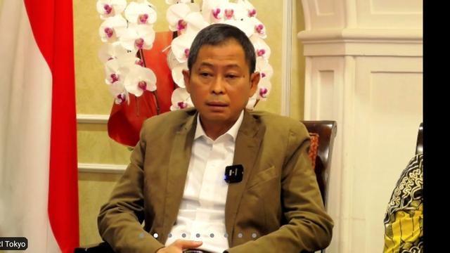 Ignasius Jonan, salah satu penerima Bintang Jasa Reiwa 4 dari Pemerintah Jepang. (Dok. KBRI Tokyo via Zoom)