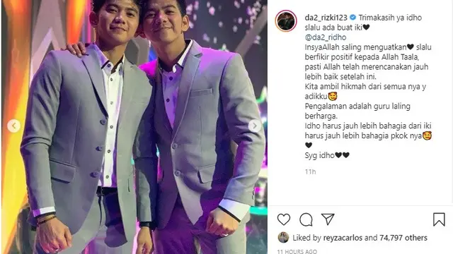 Rizki 2R dan Ridho 2R (Foto: Instagram/@da2_rizki123)