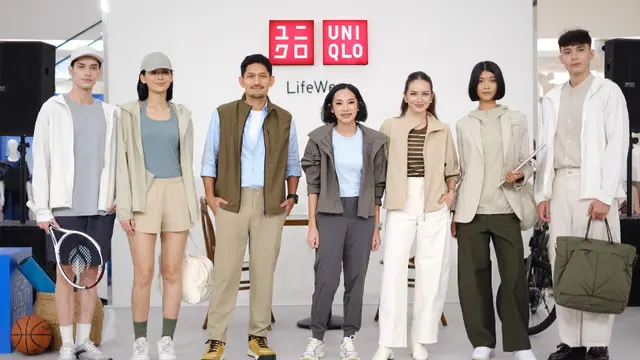 Ibnu Jamil dan Enzy Storia sebagai muses Sport Utility Wear UNIQLO Indonesia.