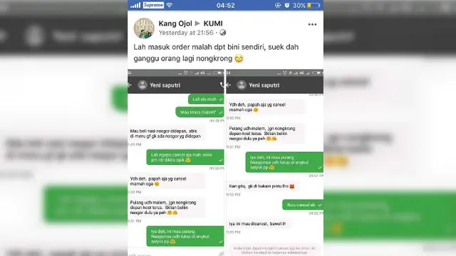 Siapa sangka di antara pelanggan yang menggunakan jasa transportasi online, ada segelintir orang yang memiliki kedekatan dengan sang sopir.