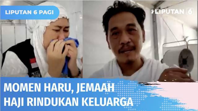 Momen haru jurnalis SCTV dan jemaah haji di Arafah rindukan keluarga.