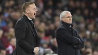 Ekspresi Garry Monk pada pertandingan antara Swansea City melawan Leicester City. Manajemen klub akhirnya memecat Monk dari kursi pelatih, Rabu (9/12/2015) waktu setempat. (Reuters/Rebecca Naden)