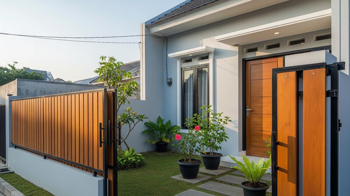 6 Model Pagar Geser Sederhana untuk Rumah Kecil yang Praktis dan Tetap Estetik