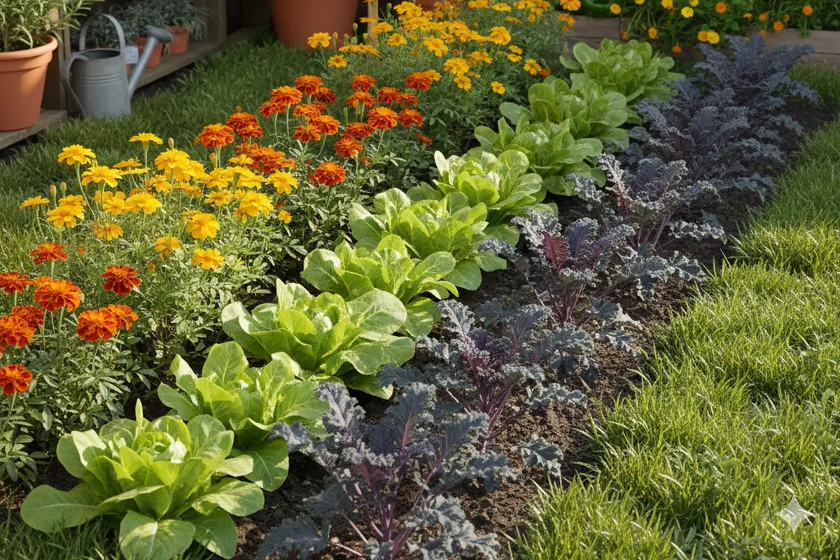 Sistem Companion Planting (Foto: AI)