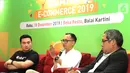 Country Brand Manager Shopee Rezki Yanuar saat menjadi pembicara dalam diskusi Juara E-commerce 2019 di Jakarta, Rabu (18/12/2019). Diskusi membahas gambaran mengenai dinamika industri e-commerce dalam negeri dan kemudahan di zaman yang serba cepat dan instan. (Liputan6.com/HO/Lambang)