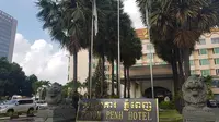 Hotel Phnom Penh, Kamboja, menjadi tempat Timnas Indonesia U-22 menginap selama tampil di Piala AFF 2019. (Bola.com/Zulfirdaus Harahap)
