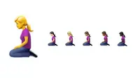 Emoji Orang Duduk Berlutut (Ist)