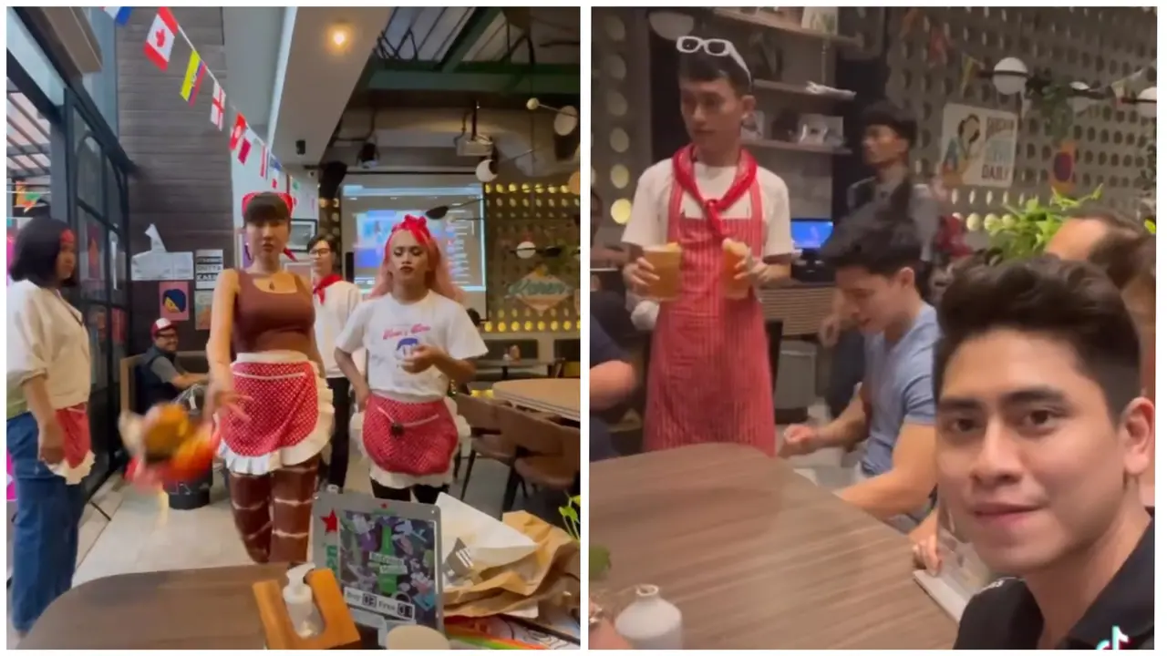 Artis Indonesia kunjungi Karen's Diner Jakarta (Foto: instagram lucintaluna_manjalita / TikTok Athalla Naufal)
