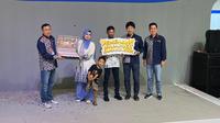 Selebrasi program Miliarder Yamaha 2025 di ajang Indonesia Motorcycle Show (IMOS) 2025. (Liputan6.com/Septian Pamungkas)