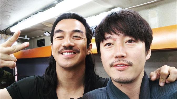 Joe Taslim tampil totalistas saat syuting film Korea. (Sumber: Instagram/@joe_taslim)